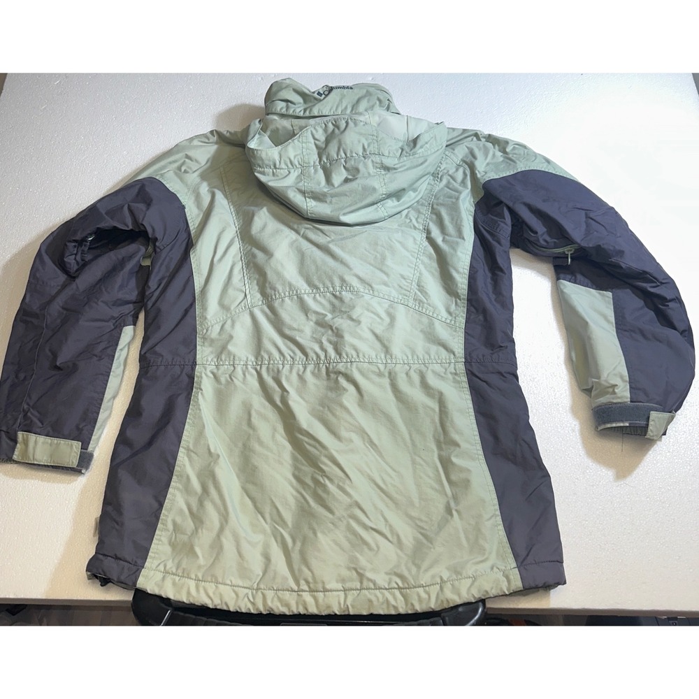 Columbia Vertex Womens Large Sage Green Charcoal Waterproof Hooded Ski Jacket - Picture 16 of 16